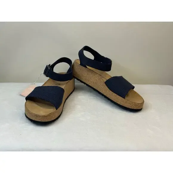 Birkenstock Papillio - Glenda Suede Leather Textile in Midnight - size 39/US 8 - Picture 2 of 8